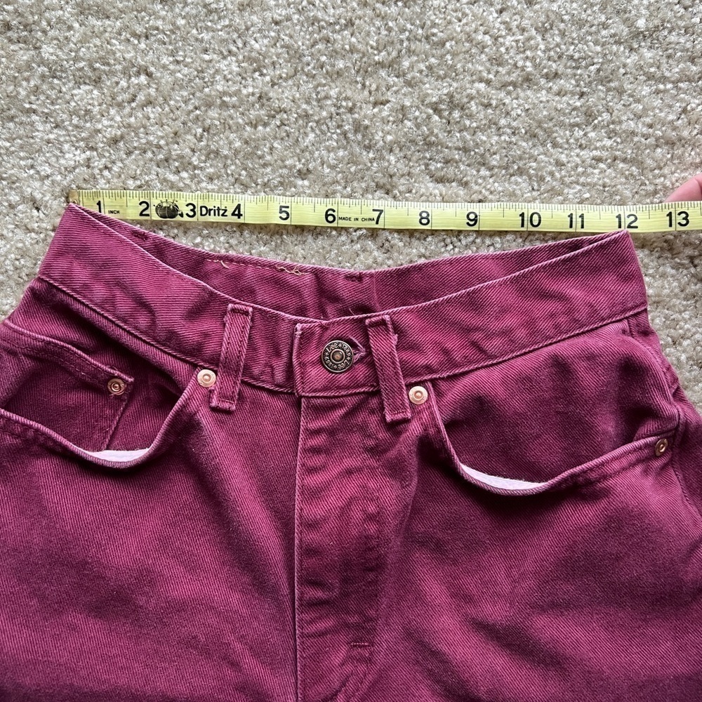 Vintage Lee Burgundy High Waisted Jeans - Picture 6 of 6